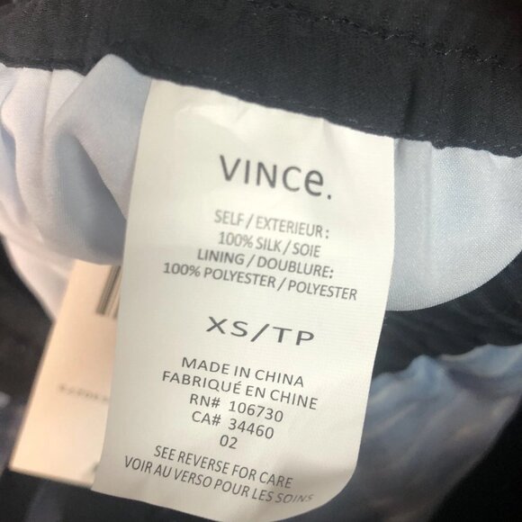 VINCE Blue Ombre Stripe Drawstring Skirt XS NWT Silk Casual Lightweight Pull-On - Picture 3 of 4